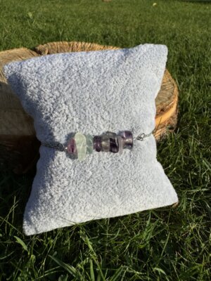 Bransoletka z fluorytem ze stali chirurgicznej