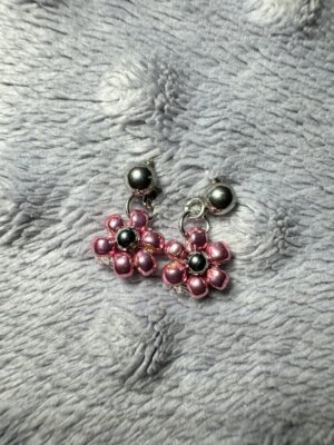 Kolczyki Daisy - electric pink