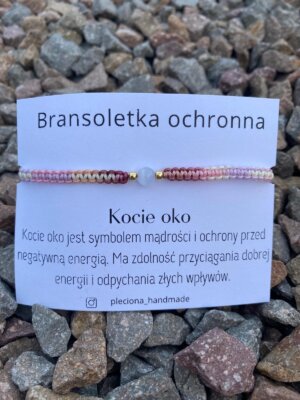 Bransoletka regulowana Kocie Oko