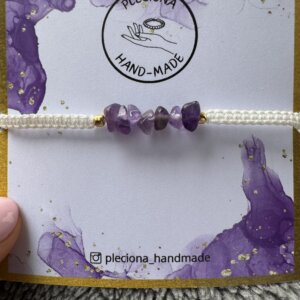 Bransoletka regulowana z Ametystem