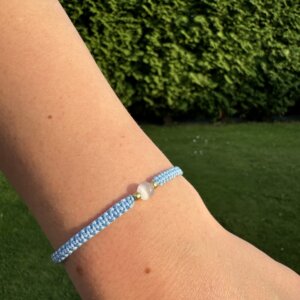 Bransoletka Kocie Oko Baby Blue