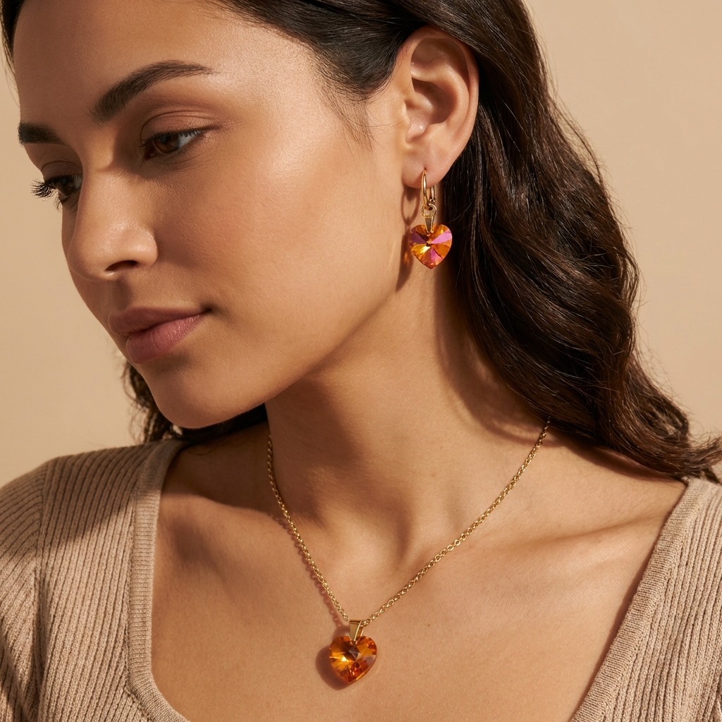 Zestaw Swarovski Gold