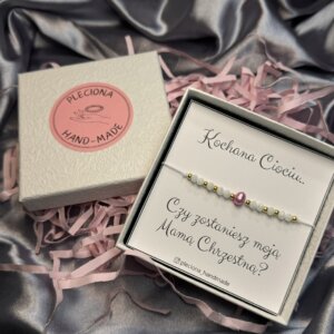 Bransoletka dla Chrzestnej, perła naturalna barwiona