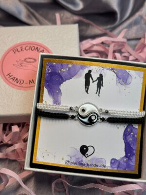 Zestaw bransoletek dla pary Yin Yang