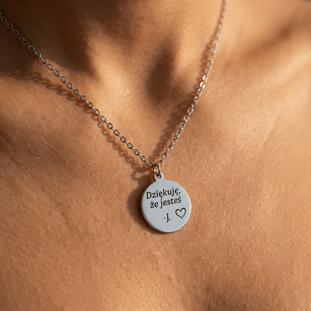 Personalizowany naszyjnik ze stali chirurgicznej z grawerem #2 - obrazek 2