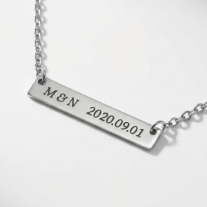 Personalizowany naszyjnik ze stali chirurgicznej z grawerem